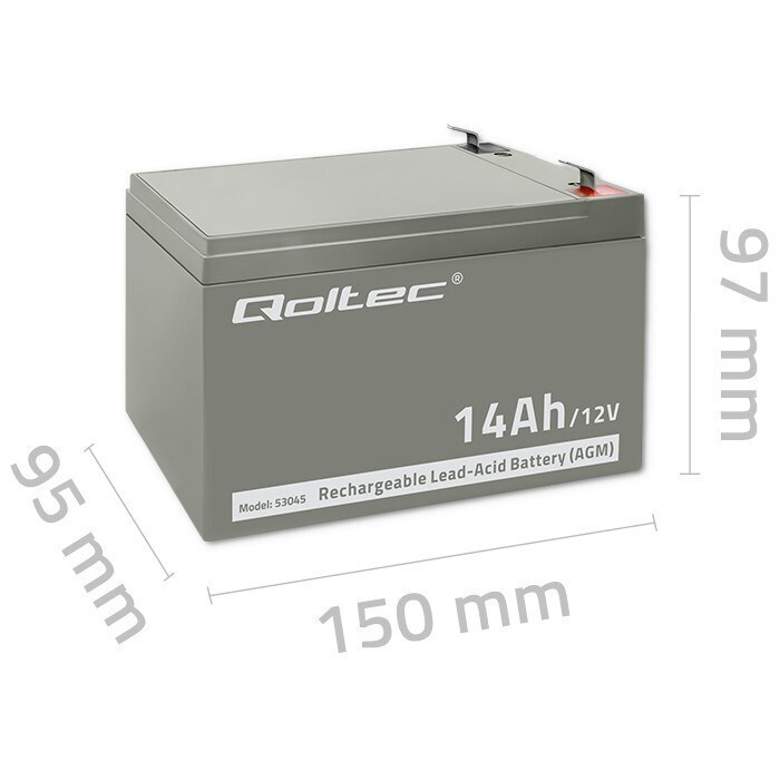 20250401154740_32106b82 Qoltec με Χωρητικότητα 14Ah και Τάση 12V 53045 1τμχ - Image 2