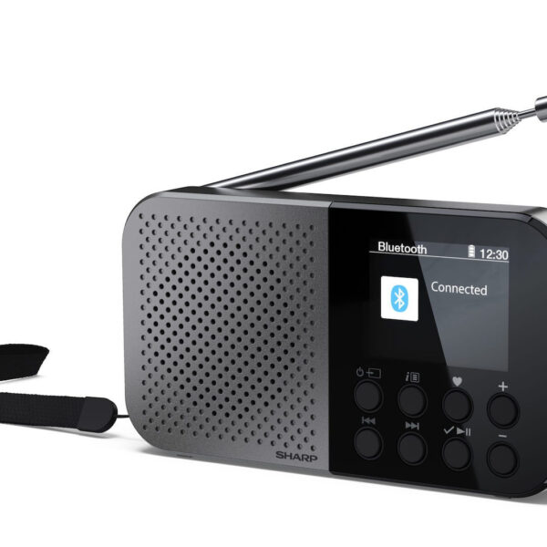 Sharp Osaka Ραδιοφωνάκι Επαναφορτιζόμενο DAB+ με Bluetooth και USB Γκρι