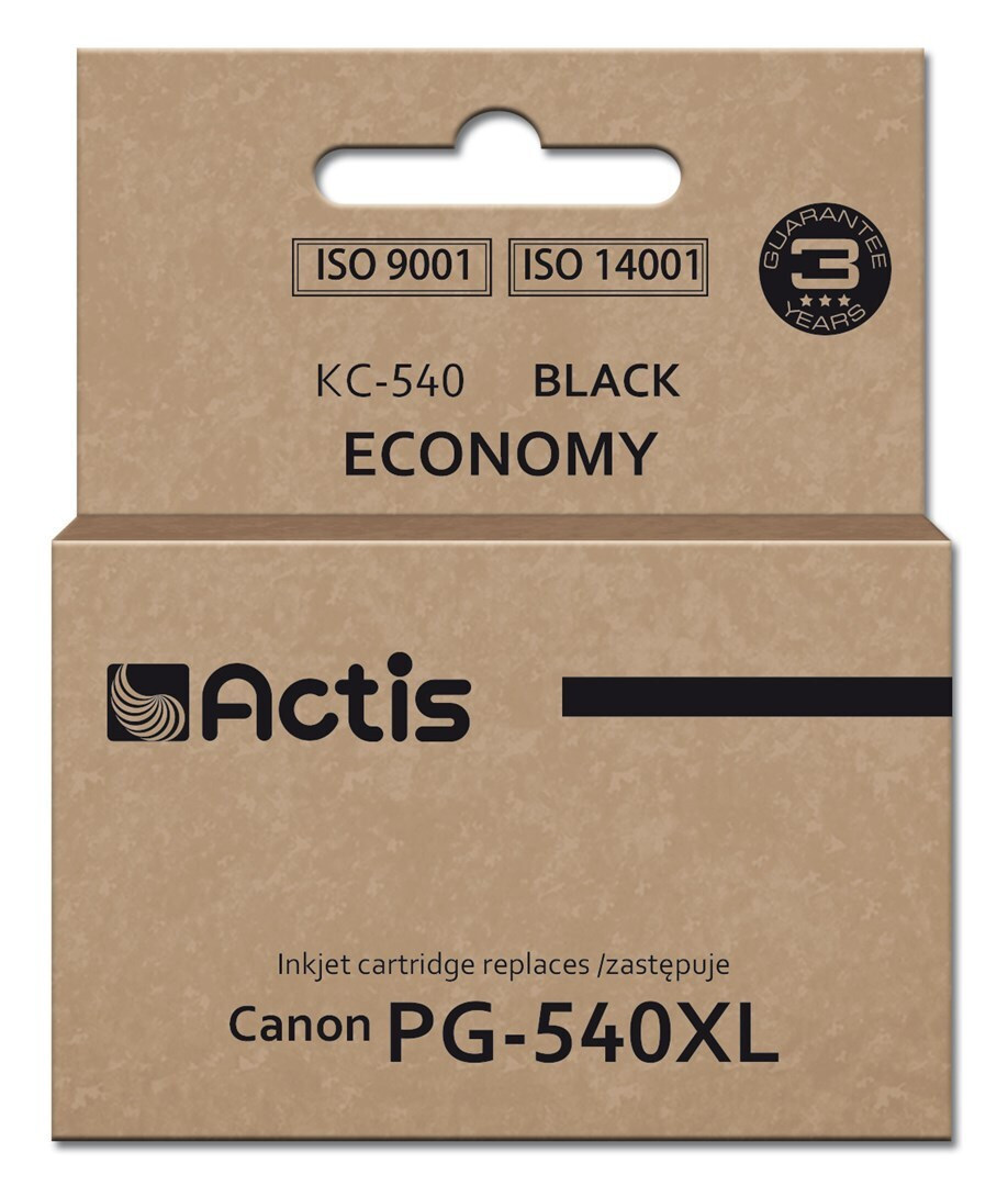 Actis Συμβατό Μελάνι Εκτυπωτή InkJet Canon PG-540XL 22ml Μαύρο 1τμχ