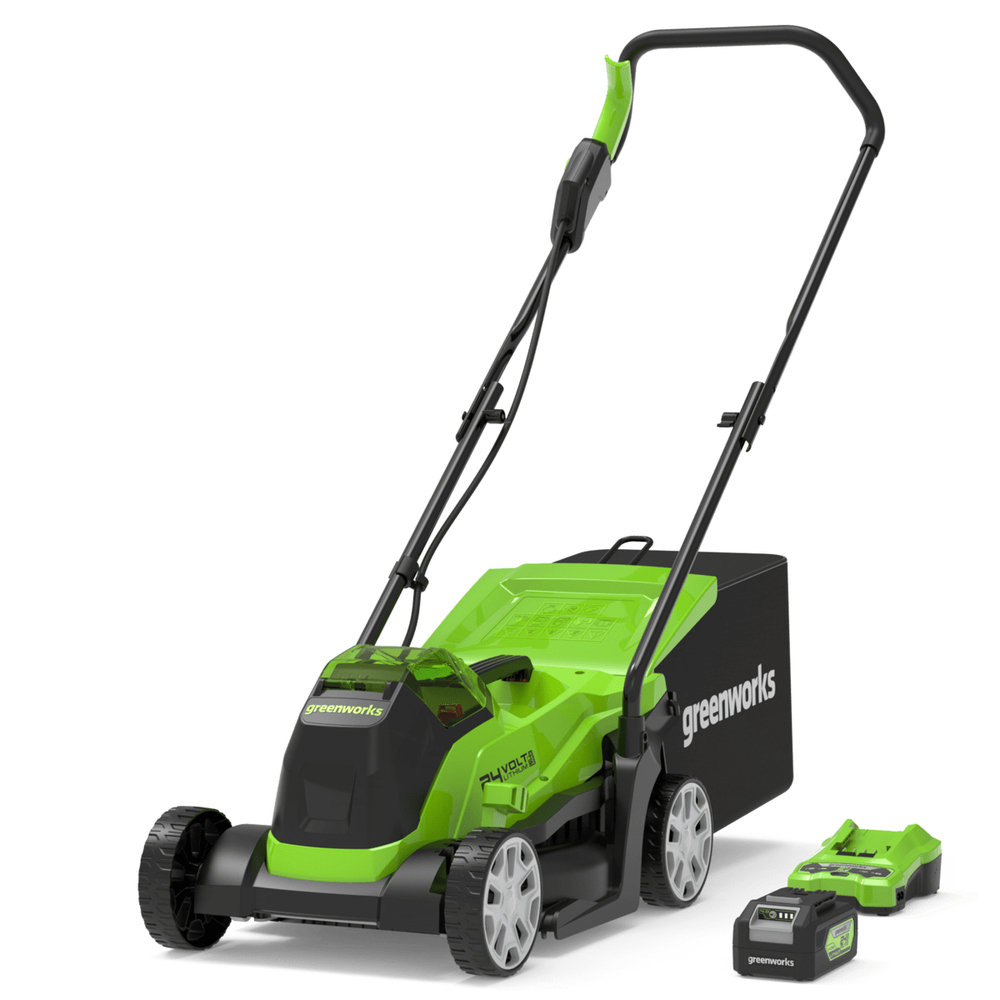 20250417153334_greenworks_gd24lm33k4_michani_gazon_mpatarias_24v_2516107ub Greenworks GD24LM33K4 Μηχανή Γκαζόν Μπαταρίας 24V - Image 1