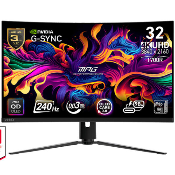 MSI MPG 321CURX QD-OLED 31.5" QD-OLED HDR Curved 4K 3840x2160