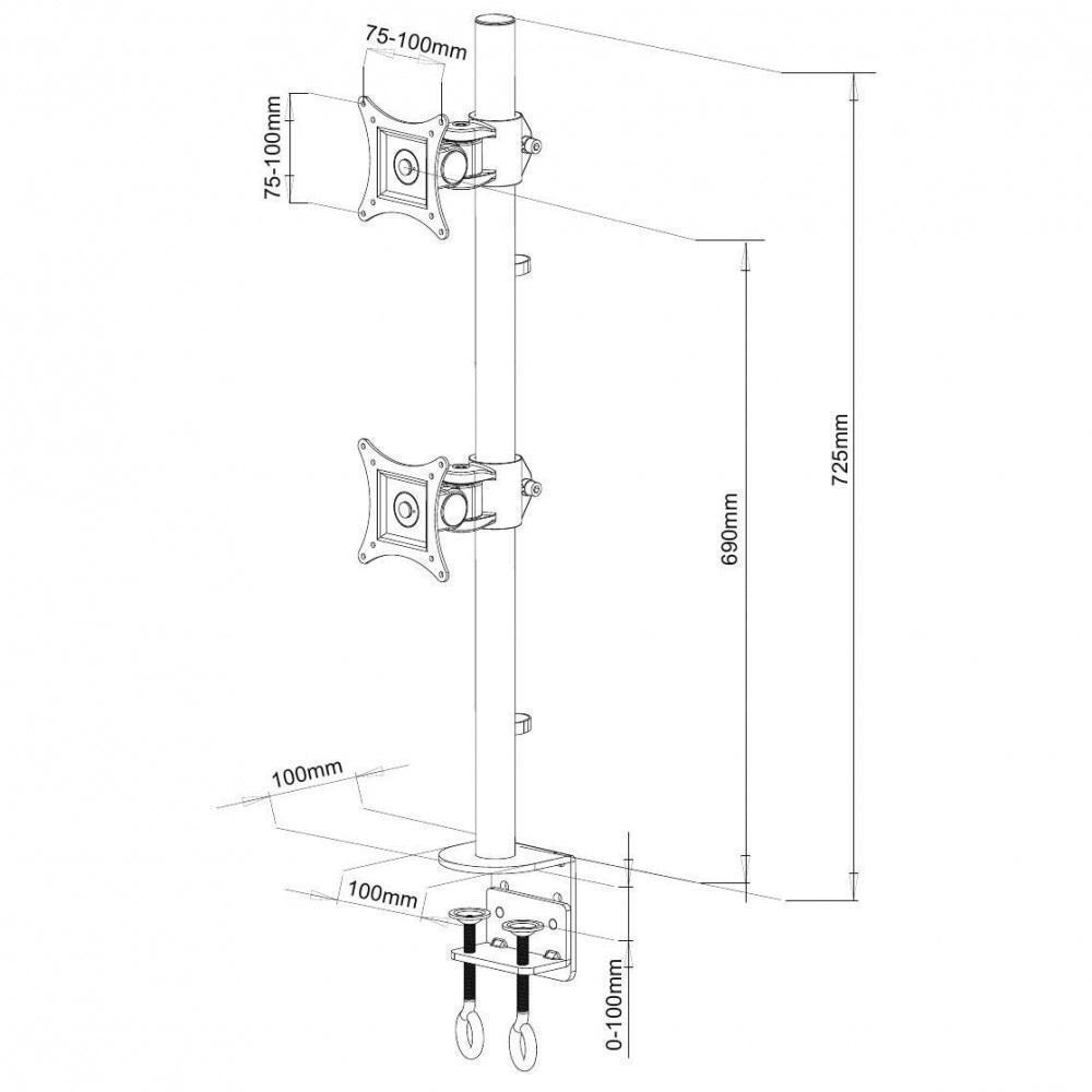 20250425160939_3fb8673d Techly (ICA-LCD-350-D) Βάση Οθόνης Γραφείου έως 27" - Image 3