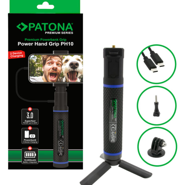 Grip Power Hand Ph10 Power Bank Patona Premium