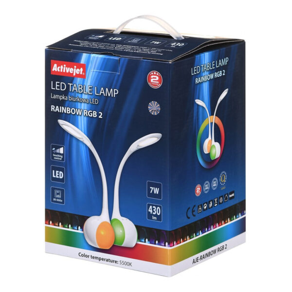Active Jet Aje-rainbow Rgb LED Φωτιστικό Γραφείου σε Κόκκινο Χρώμα