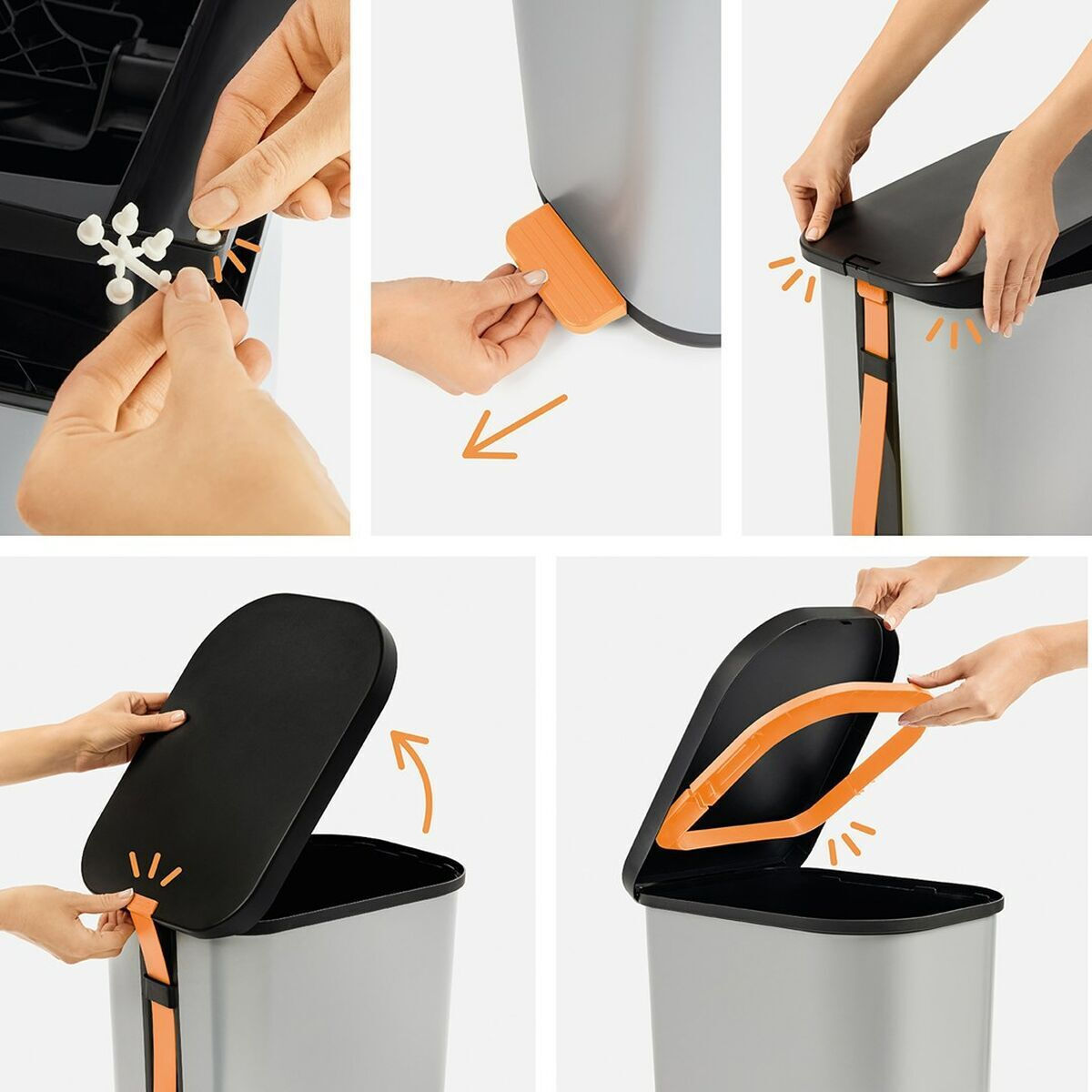 20250519095118_48373e02 Rotho Babydesign Κάδος Απορριμμάτων Μεταλλικός Ασημί 35lt - Image 4