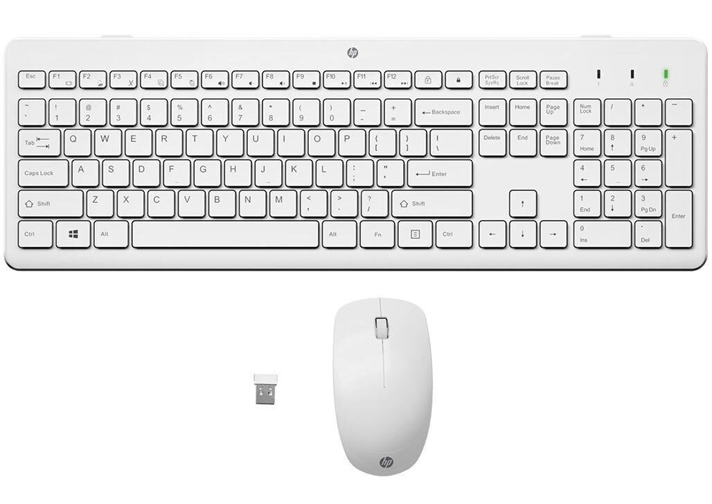 HP 230 Ασύρματο Σετ Πληκτρολόγιο & Ποντίκι International English Λευκό