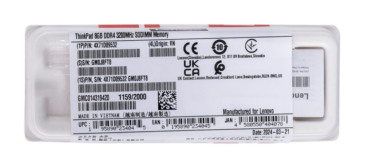 Lenovo 8GB DDR4 4X71D09532 - Image 4