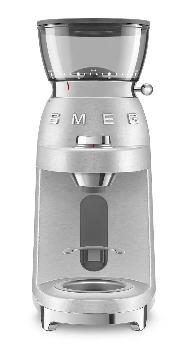 20250606123347_5cc3d713 Smeg Ηλεκτρικός Μύλος Καφέ 150W με Χωρητικότητα 350gr και 30 Επίπεδα Άλεσης Ασημί - Image 2