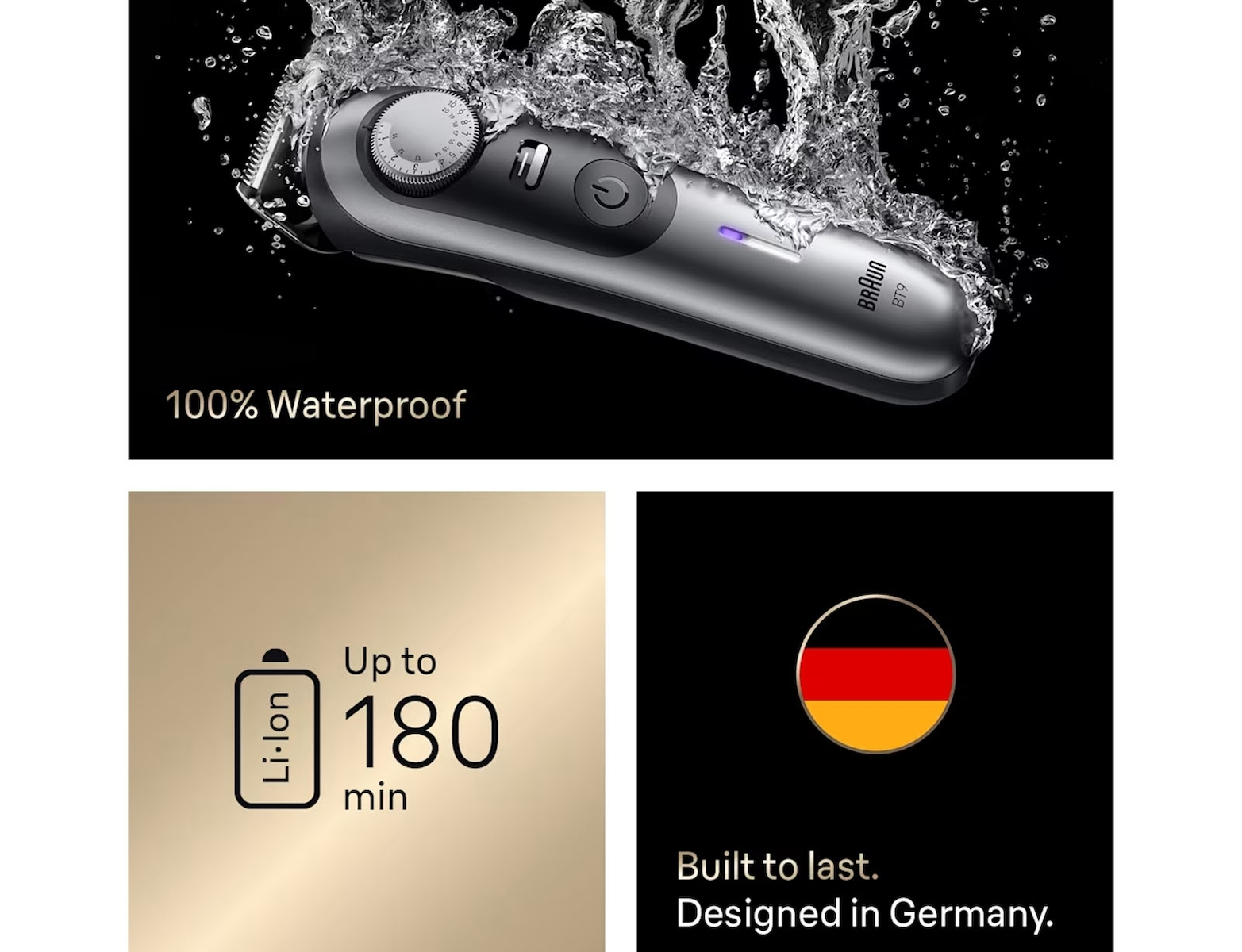 20250610130238_fd378ad0 Braun Series 9 Κουρευτική Μηχανή Ασημί BT9520 - Image 5