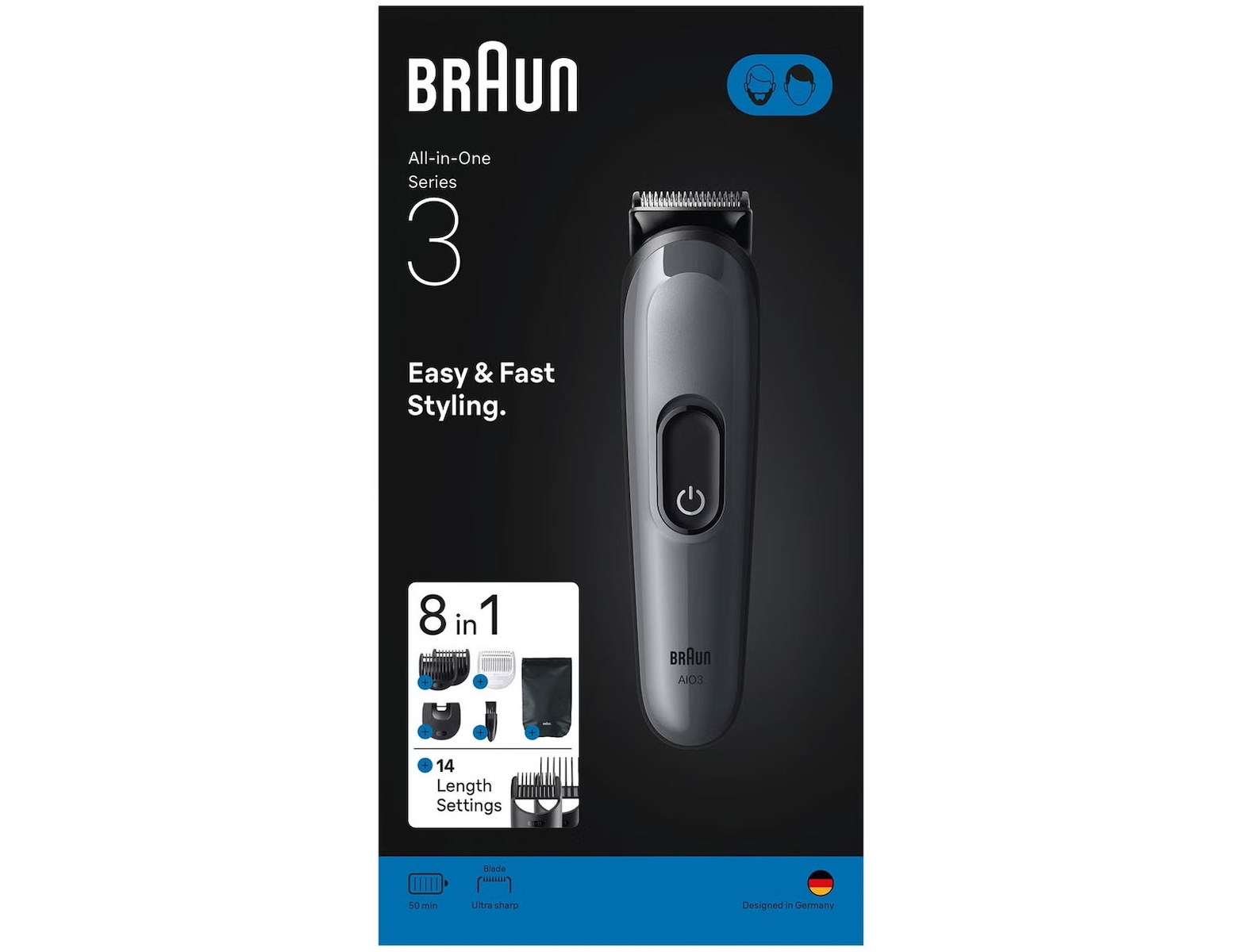 20250610130243_d7ee9008 Braun Series 3 Κουρευτική Μηχανή Γκρι AIO3540 - Image 5