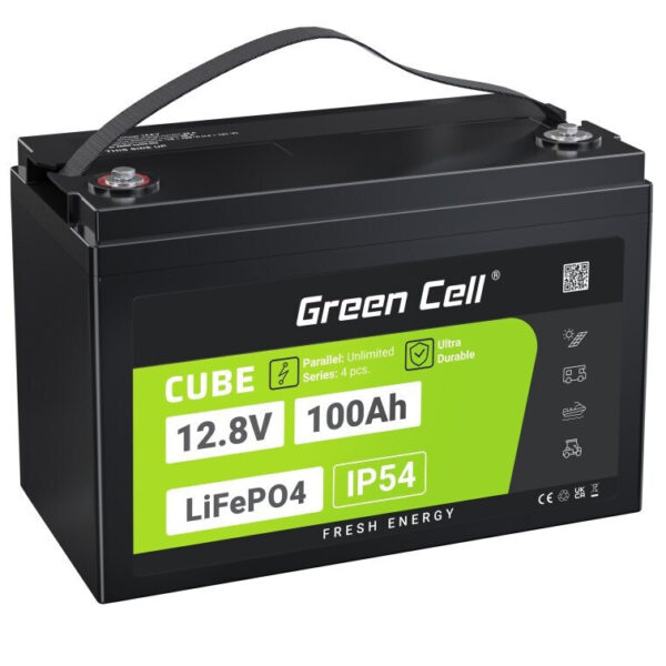 Green Cell με Χωρητικότητα 100Ah και Τάση 12.8V LFPGC12V100AH 1τμχ