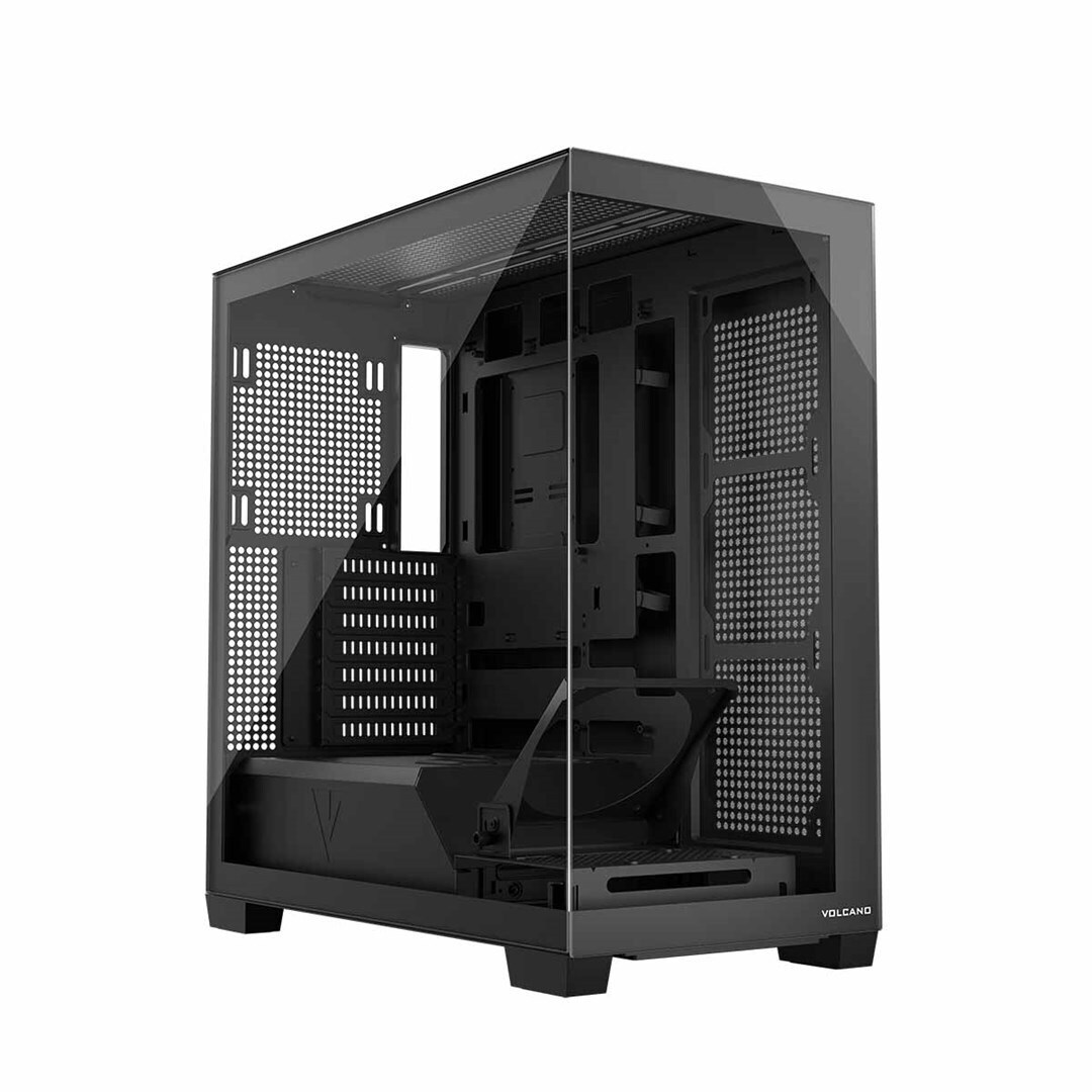 Modecom Volcano Stellar NF Gaming Midi Tower Κουτί Υπολογιστή με Πλαϊνό Παράθυρο Μαύρο