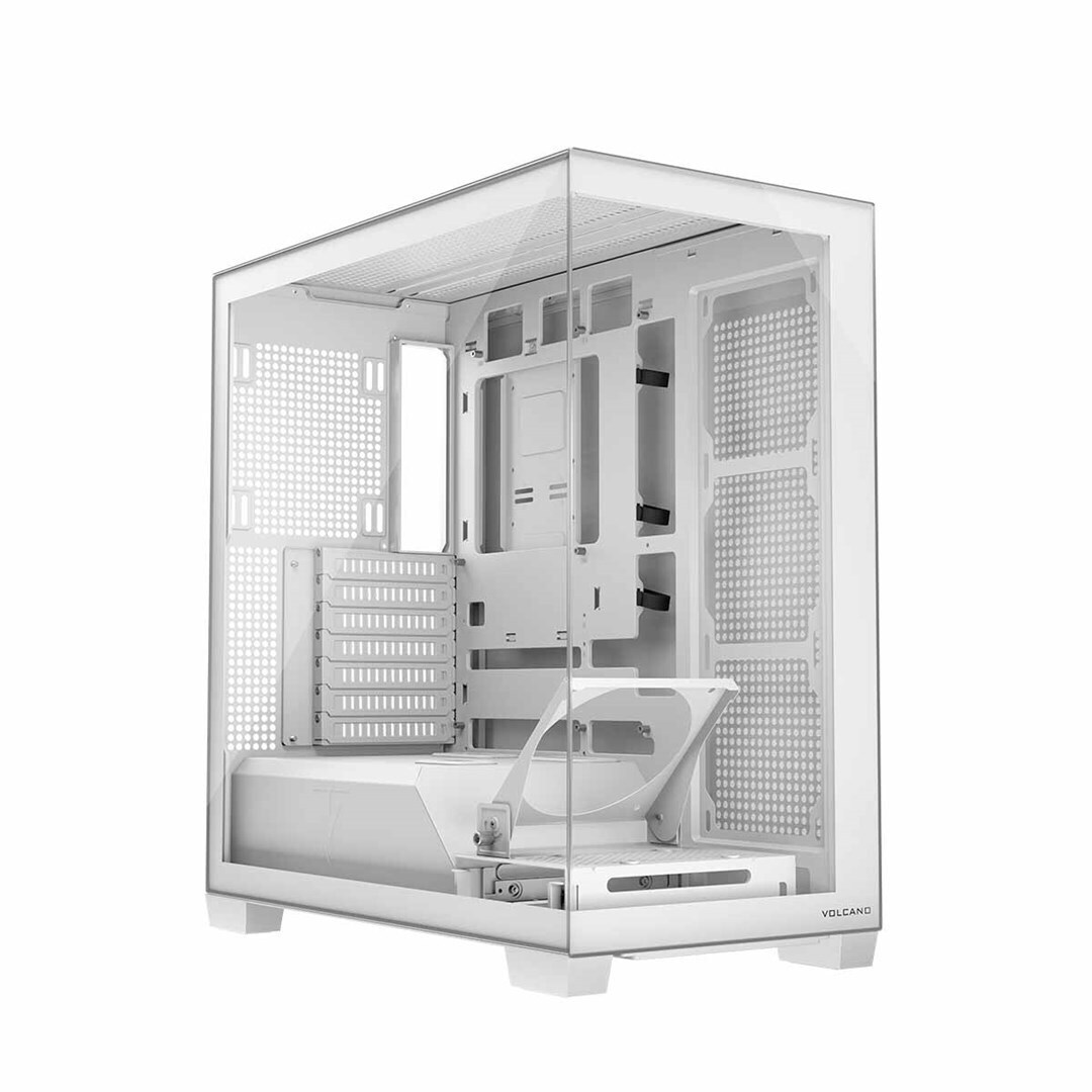 Modecom Volcano Stellar NF Gaming Midi Tower Κουτί Υπολογιστή με Πλαϊνό Παράθυρο Λευκό