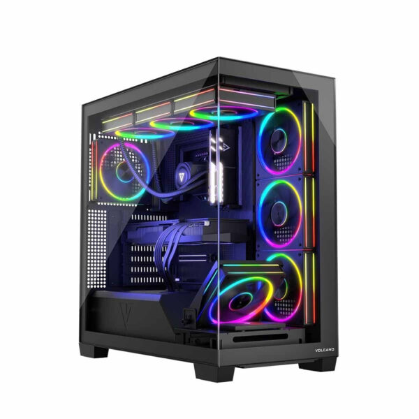 Modecom Volcano Stellar ARGB 8F Gaming Midi Tower με Πλαϊνό Παράθυρο
