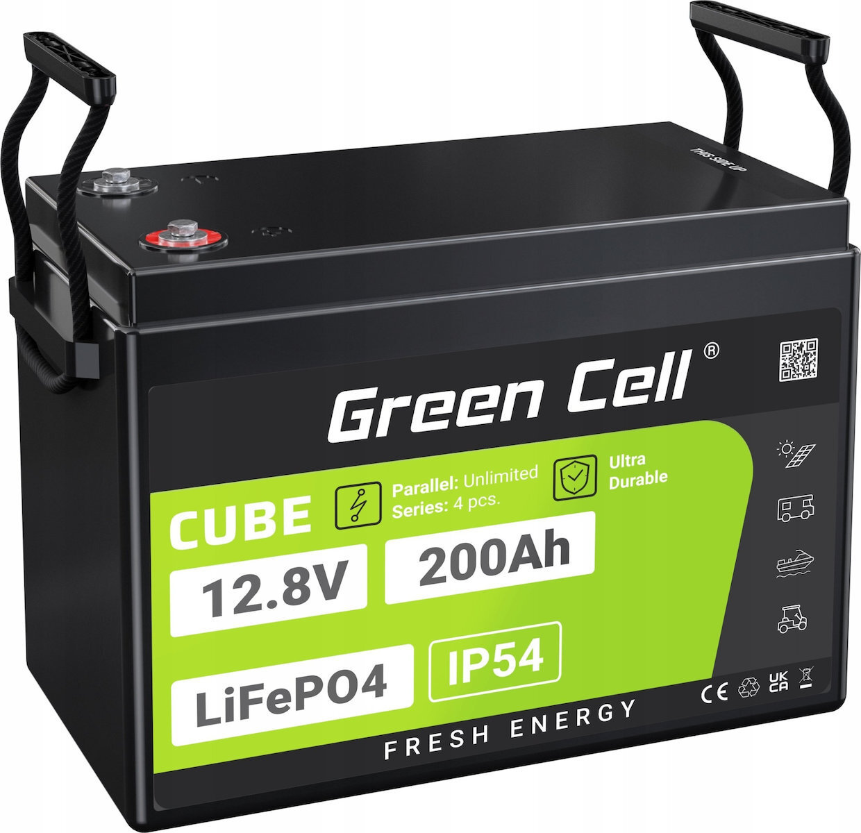 20250619105027_green_cell_mpataria_ups_me_choritikotita_200ah_kai_tasi_12_8v_lfpgc12v200ah_1tmch Green Cell με Χωρητικότητα 200Ah και Τάση 12.8V LFPGC12V200AH 1τμχ - Image 1