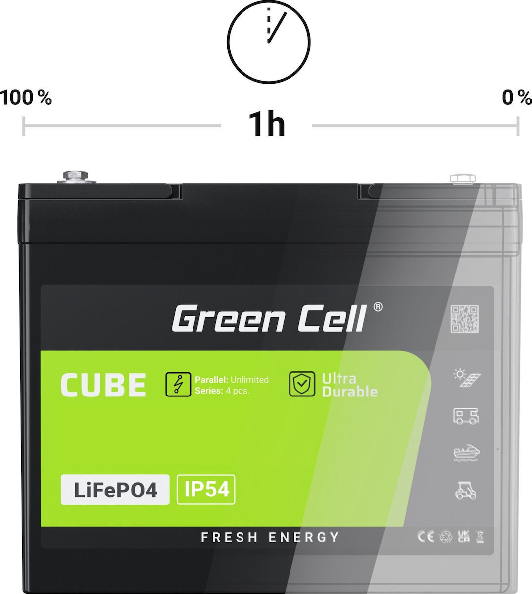 20250619105031_dcced69a Green Cell με Χωρητικότητα 200Ah και Τάση 12.8V LFPGC12V200AH 1τμχ - Image 2