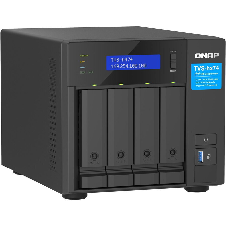 QNap TVS-h474 NAS με 4 θέσεις για HDD/M.2/SSD