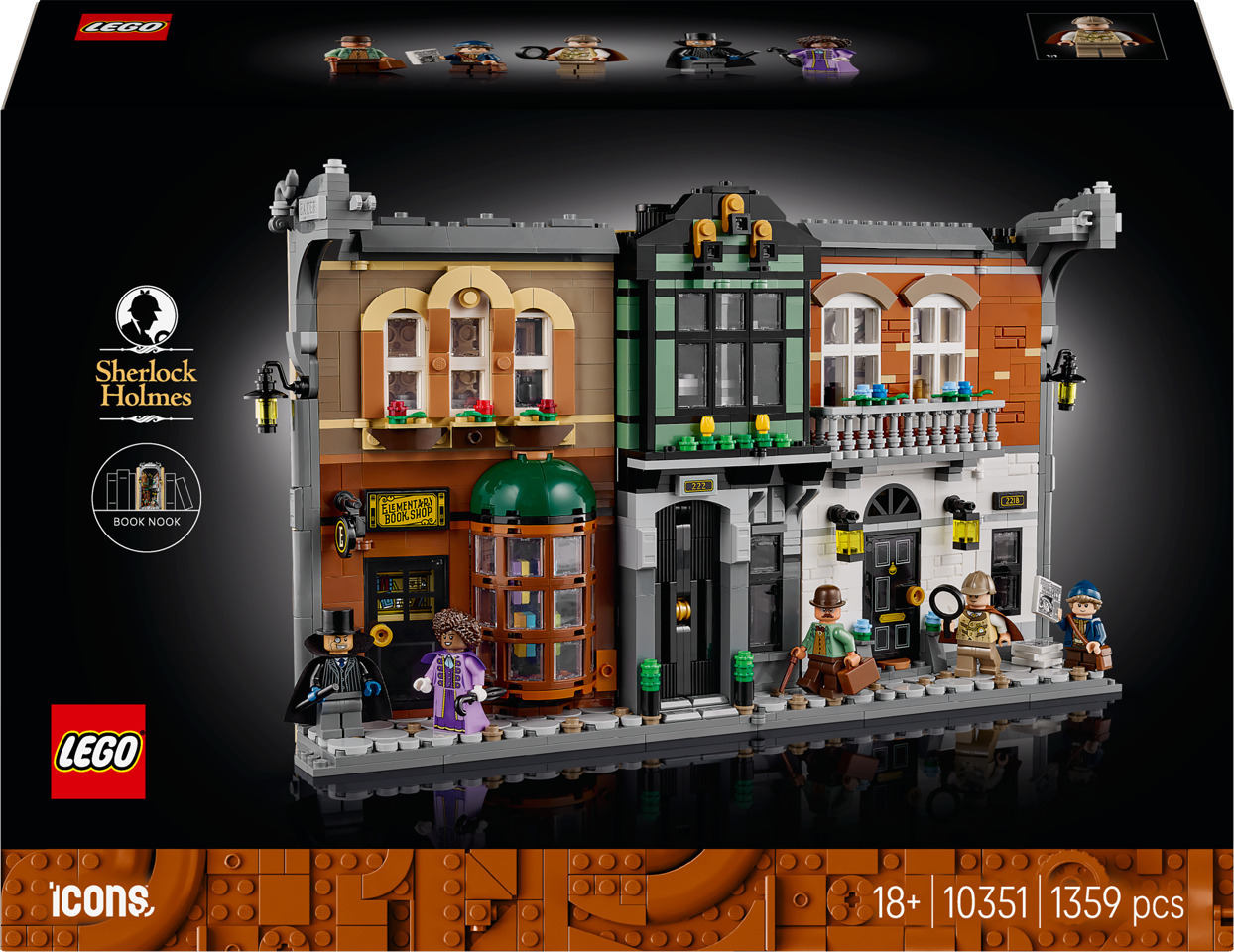20250620110917_efe47d83 Lego Icons Sherlock Holmes: Book Nook για 18+ Ετών 1359τμχ - Image 2