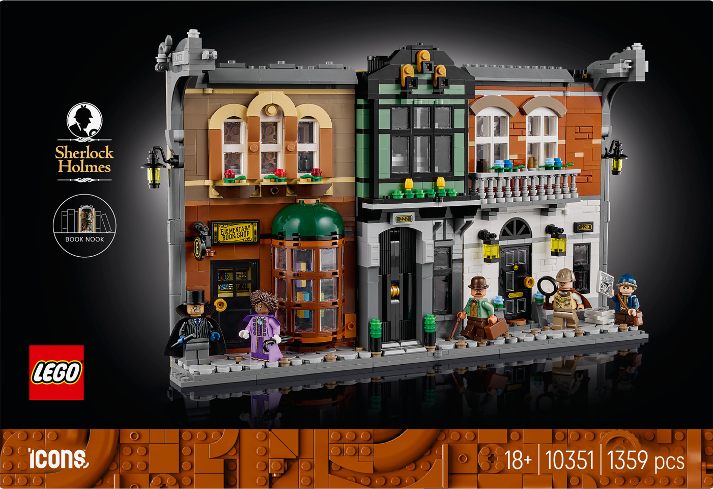 20250620110920_45cc738f Lego Icons Sherlock Holmes: Book Nook για 18+ Ετών 1359τμχ - Image 3