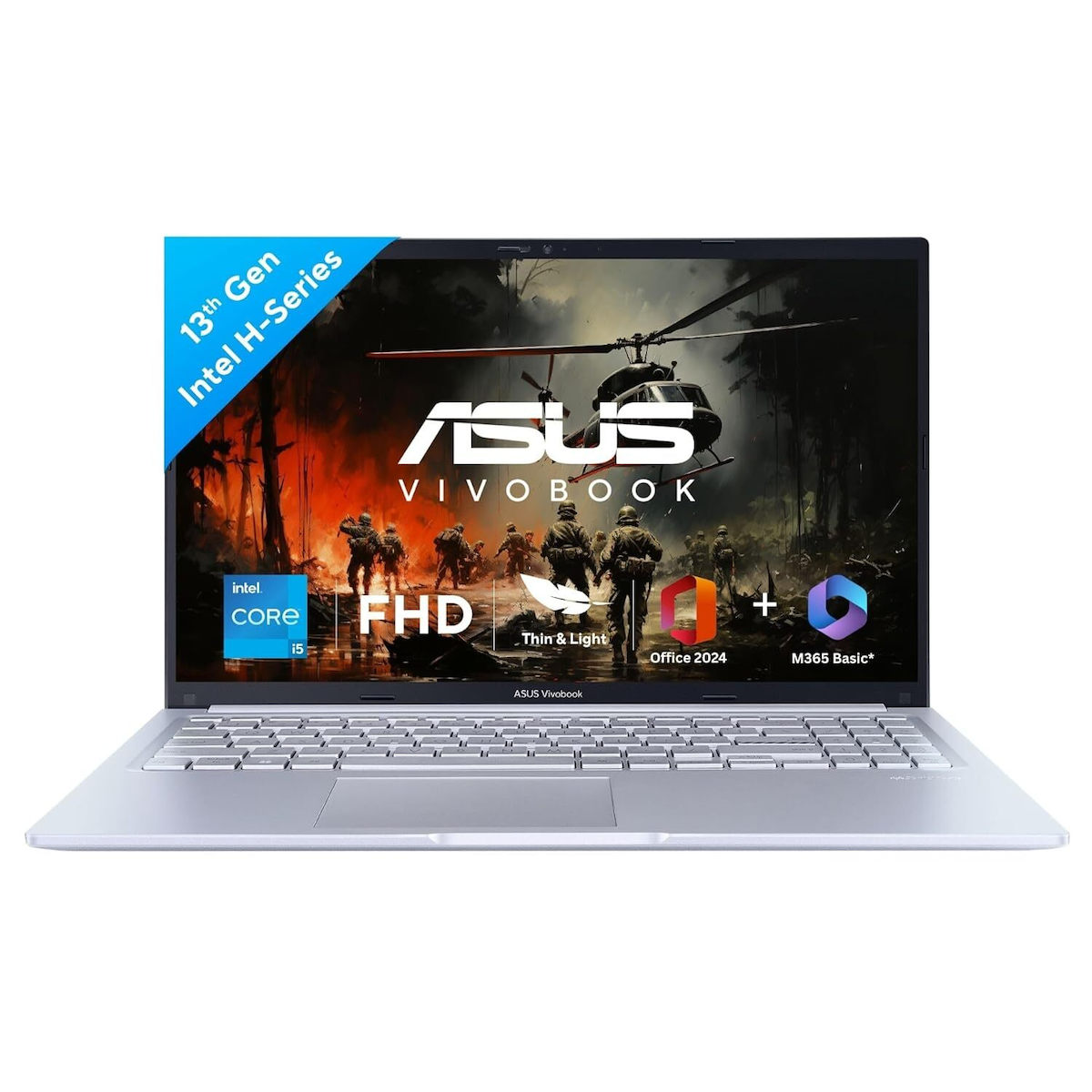 Asus Vivobook X1502VA-BQ681W 15.6" FHD (i5-13420H/16GB/512GB SSD/W11 Home) Cool Silver (US Keyboard)
