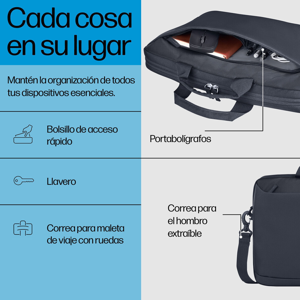 20250623143421_103541f9 HP Everyday 14inch Laptop Briefcase Τσάντα 14.1" - Image 2