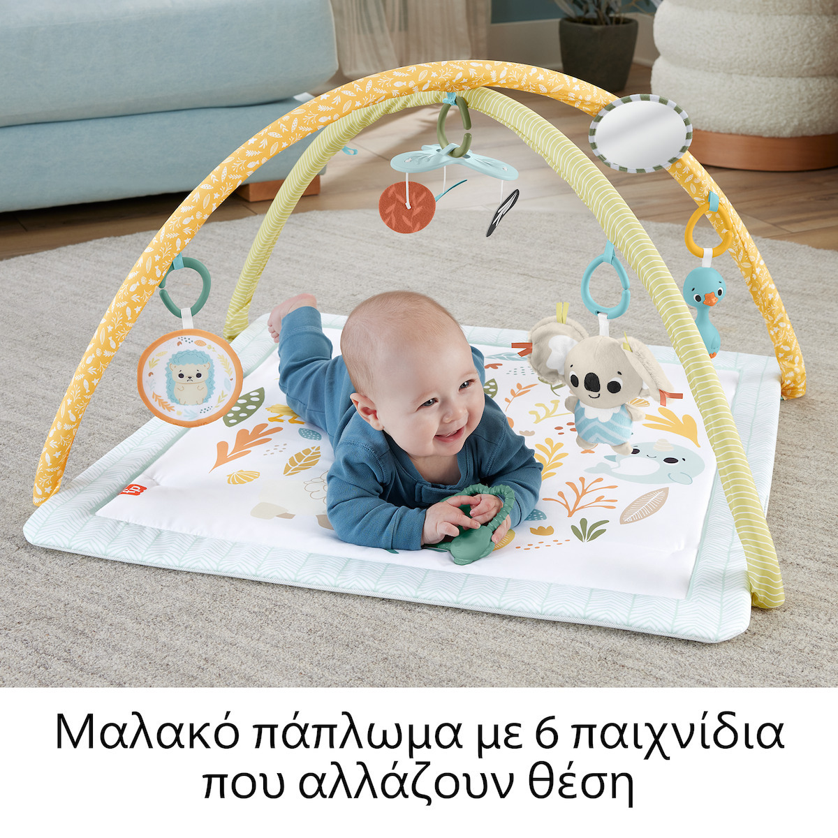 20250624121111_696b3523 Fisher Price Γυμναστήριο Δραστηριοτήτων Πολύχρωμο για Νεογέννητα (MxΠ) 57x41cm - Image 8