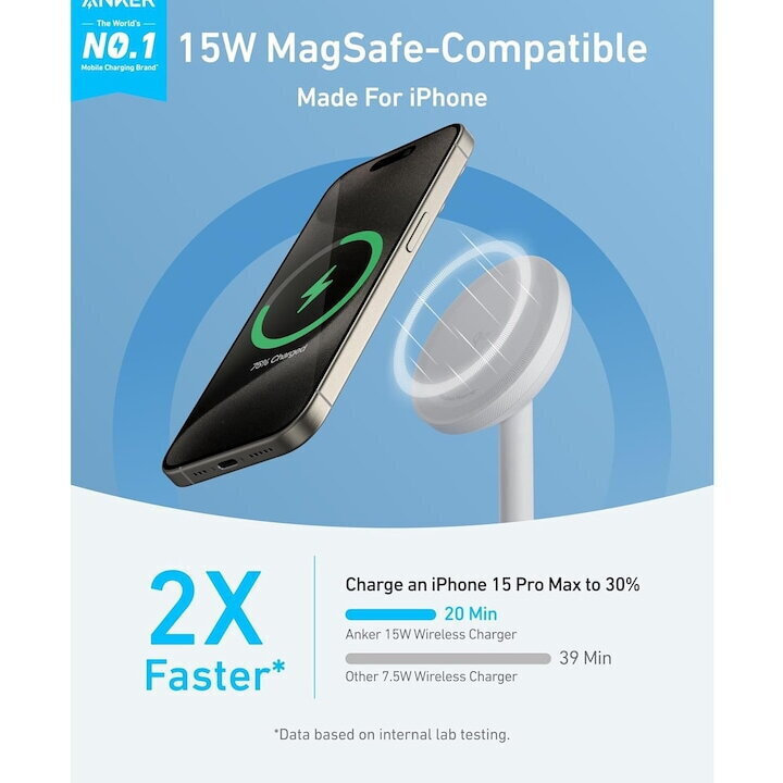20250625142524_90fe701f Anker Maggo Stand Ασύρματος Qi 15W με Καλώδιο USB-C - Image 2