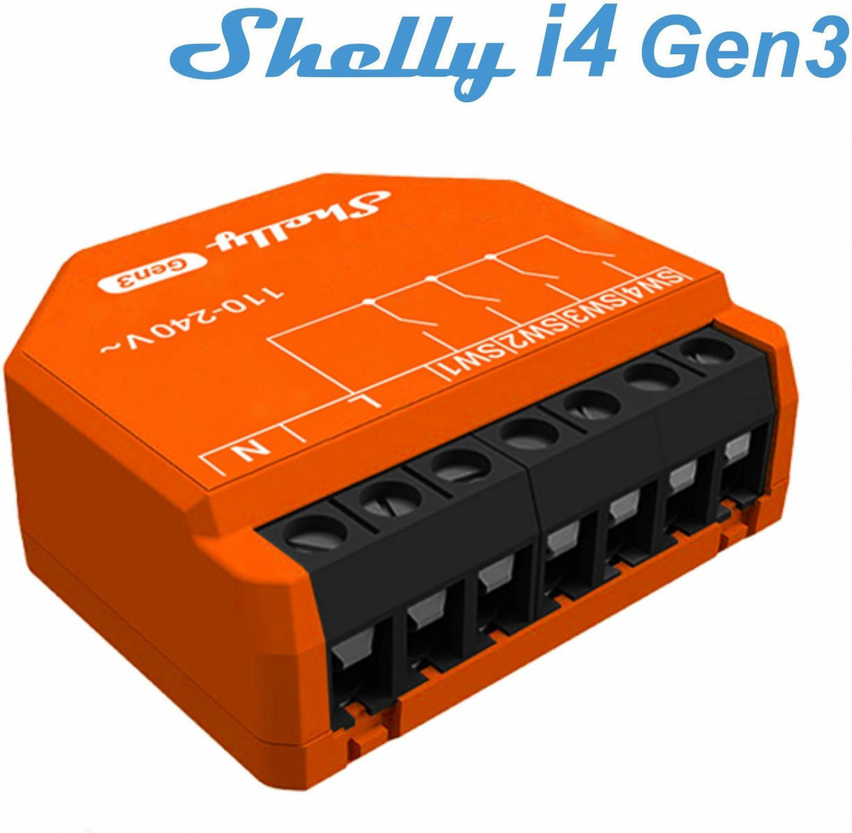 20250626154345_shelly_i4_gen_3_endiamesos_diakoptis_shellyi4gen3 Shelly I4 Gen 3 Ενδιάμεσος Διακόπτης - Image 1