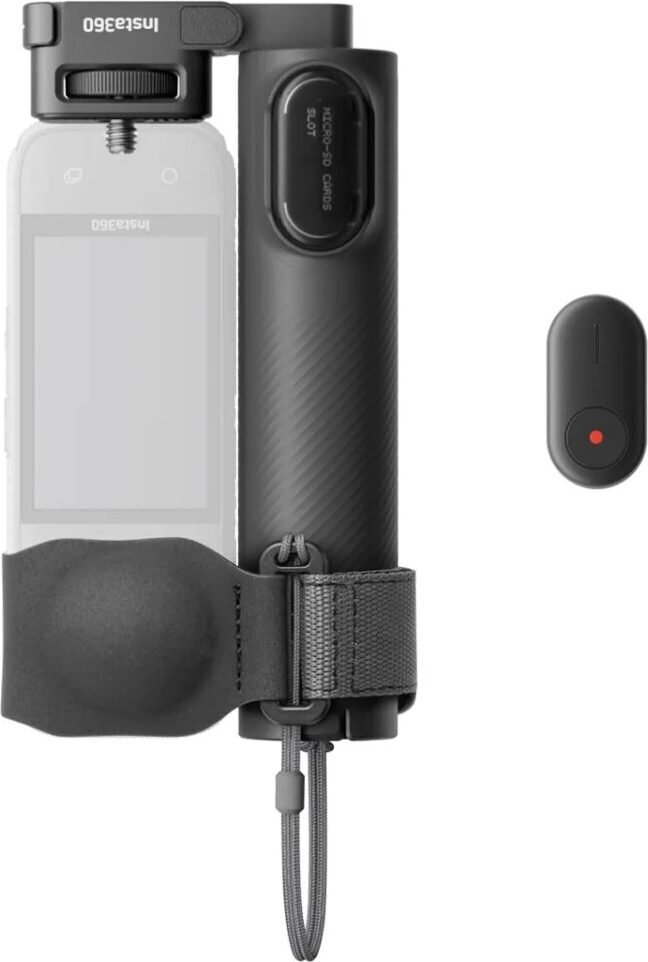 20250704155900_insta360_foldable_2_in_1_selfie_stick_remote_kit_1_4_mount_mini_remote_to_control_camera Insta360 Foldable 2-in-1 Selfie Stick Remote Kit 1/4" Mount Mini Remote To Control Camera - Image 1
