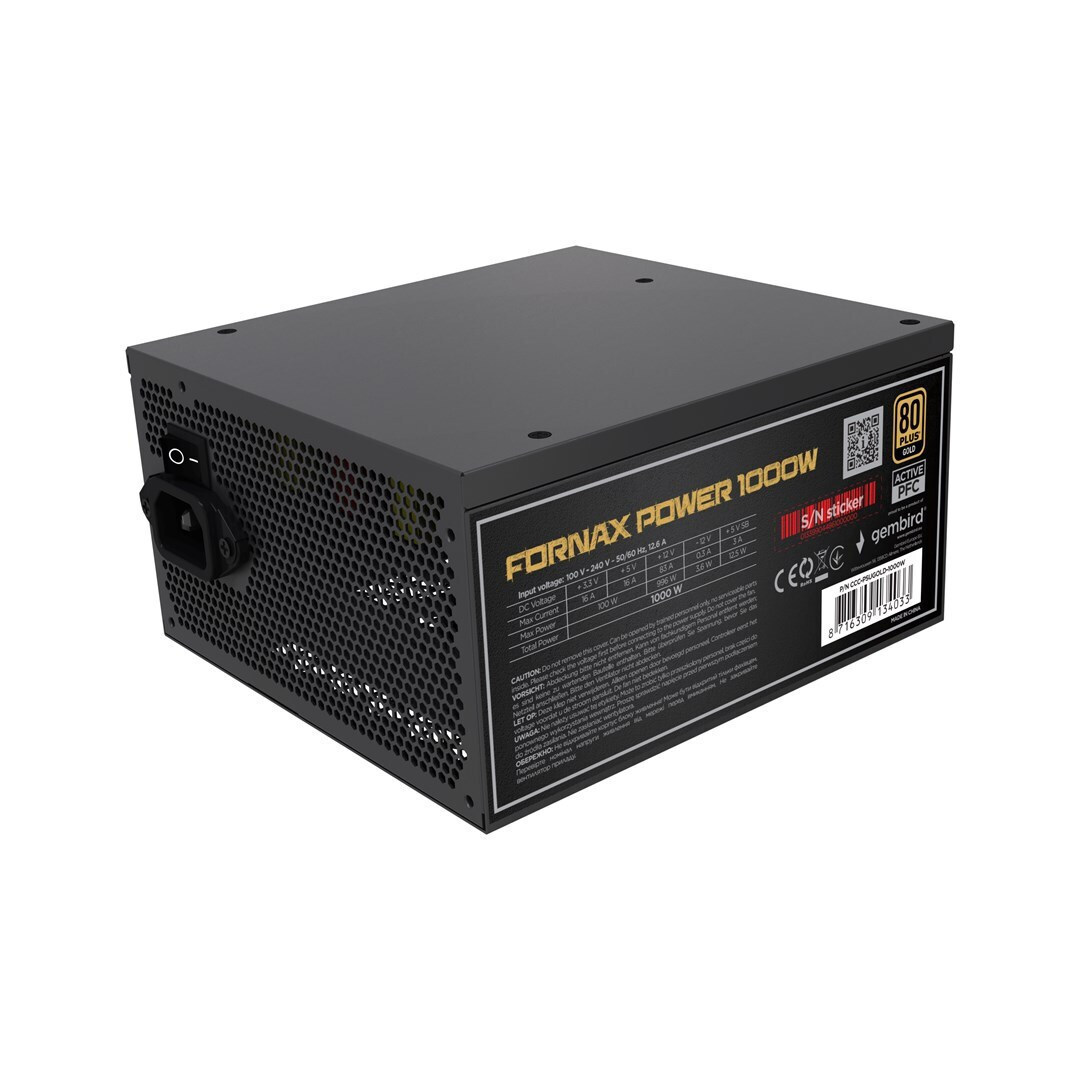 Gembird 1000W Full Modular 80 Plus Gold (CCC-PSUGOLD-1000W)