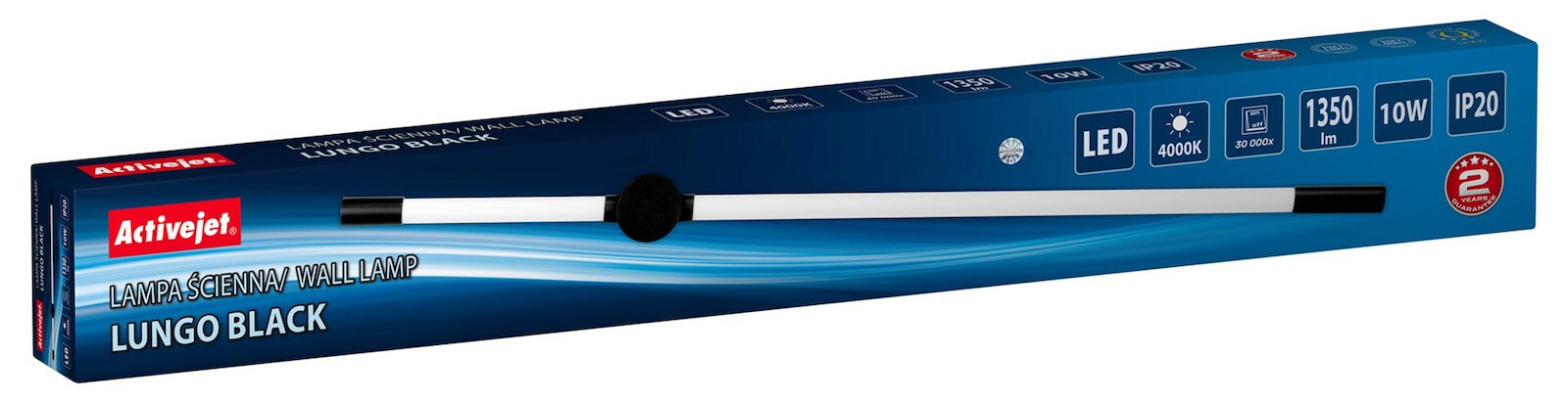 Active Jet Φωτιστικό Τοίχου LED Μαύρο