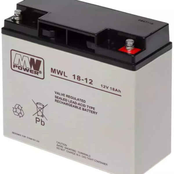 MW Power με Χωρητικότητα 18Ah και Τάση 12V 12V/18AH-MWL 1τμχ