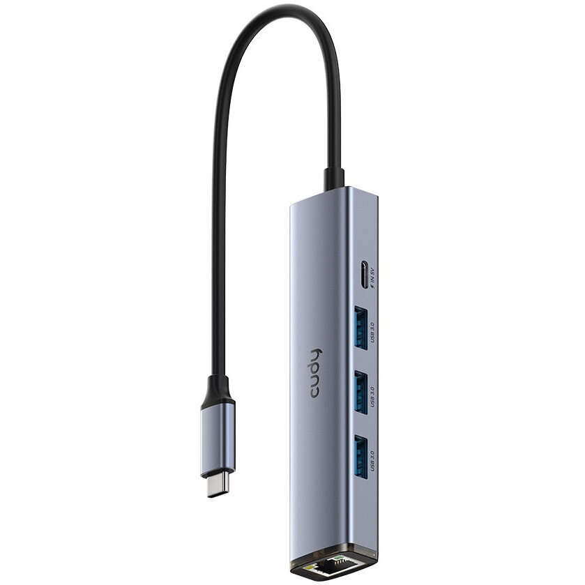 Cudy USB 3.0 Hub 5 Θυρών με σύνδεση USB-C Γκρι