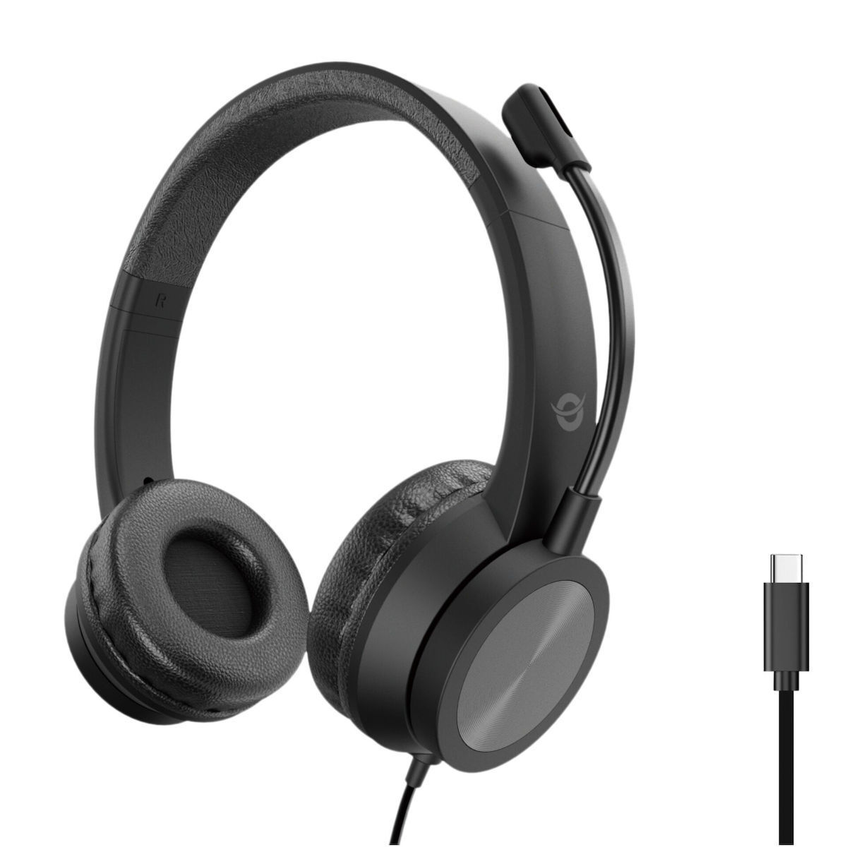 Conceptronic On Ear Multimedia Ακουστικά με μικρόφωνο και σύνδεση USB-C - Image 1