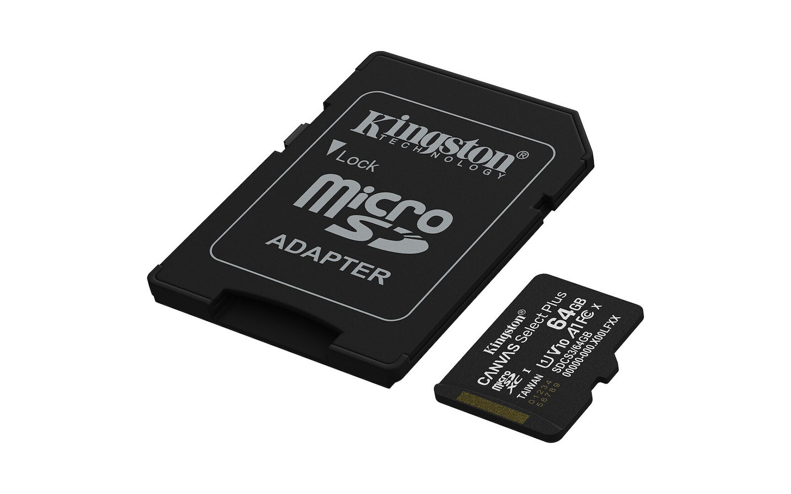 Kingston Canvas Select Plus microSDHC 64GB Class 10 U1 V10 A1 UHS-I με αντάπτορα