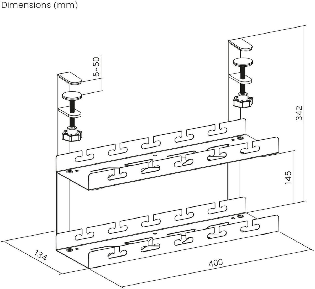 Maclean Energy Στήριγμα Καλωδίων Λευκό (MC-104 W) 1τμχ - Image 5
