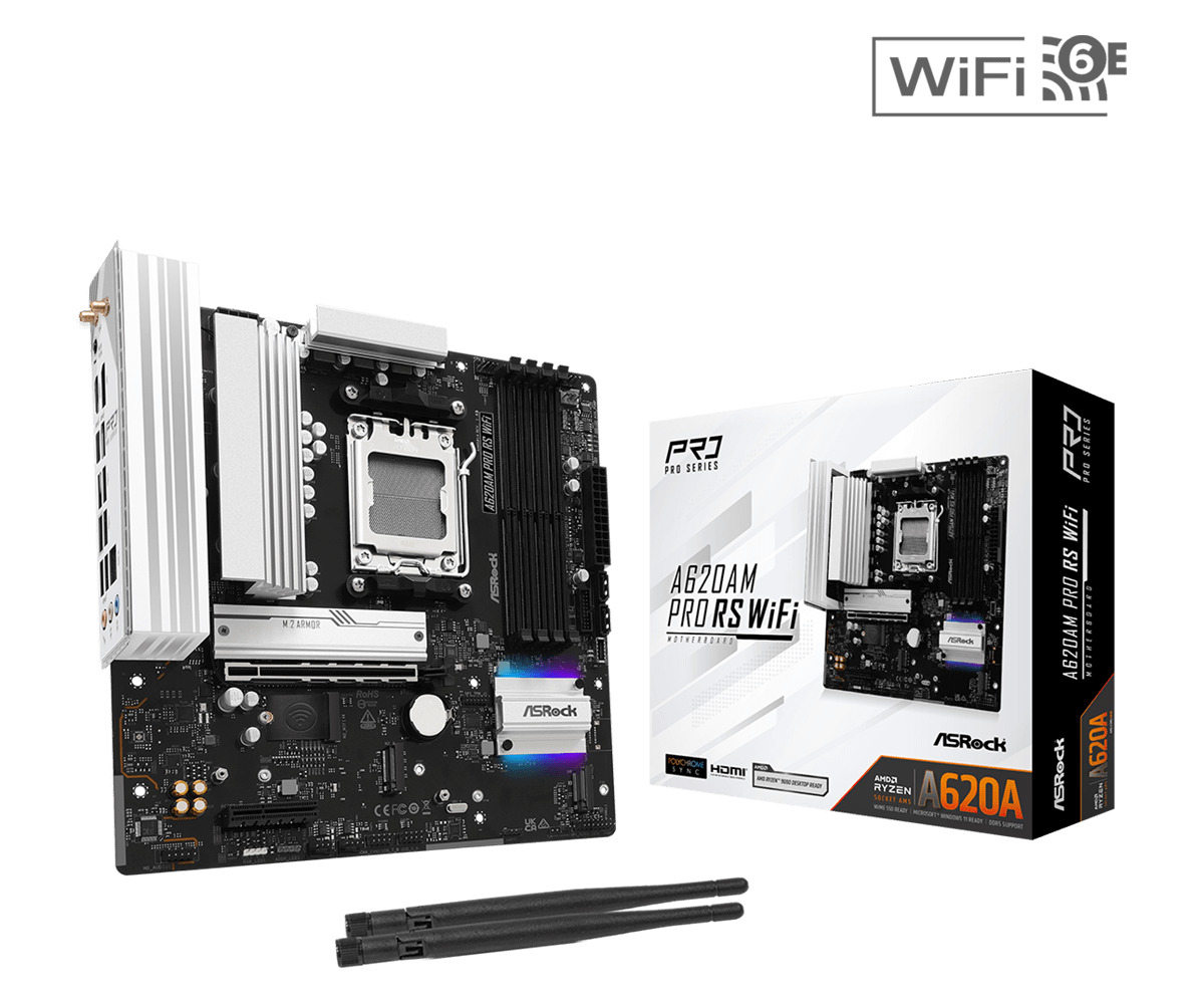 20250723145159_asrock_a620am_pro_rs_wifi_motherboard_micro_atx_me_amd_am5_socket_90_mxbsw0_a0uayz ASRock A620AM Pro RS WiFi - Image 1