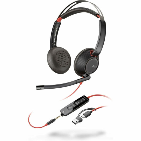 Poly BLACKWIRE 5220 On Ear Multimedia Ακουστικά με μικρόφωνο και σύνδεση USB-C