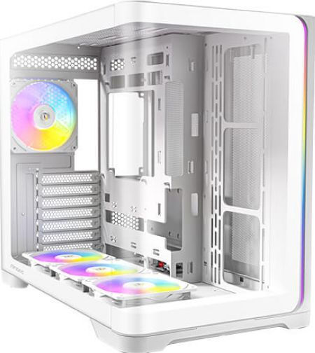 Antec C5 Curve Gaming Midi Tower Κουτί Υπολογιστή με Πλαϊνό Παράθυρο και ARGB Φωτισμό Λευκό