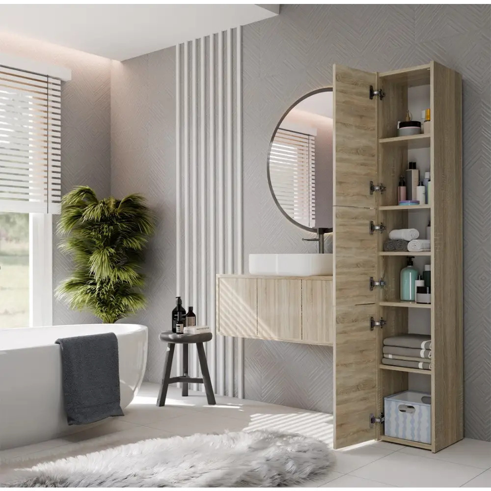 20250731101211_06992de2 Topeshop S33 Στήλη Μπάνιου Τοίχου Μ30xΒ30xΥ170cm Sonoma - Image 7