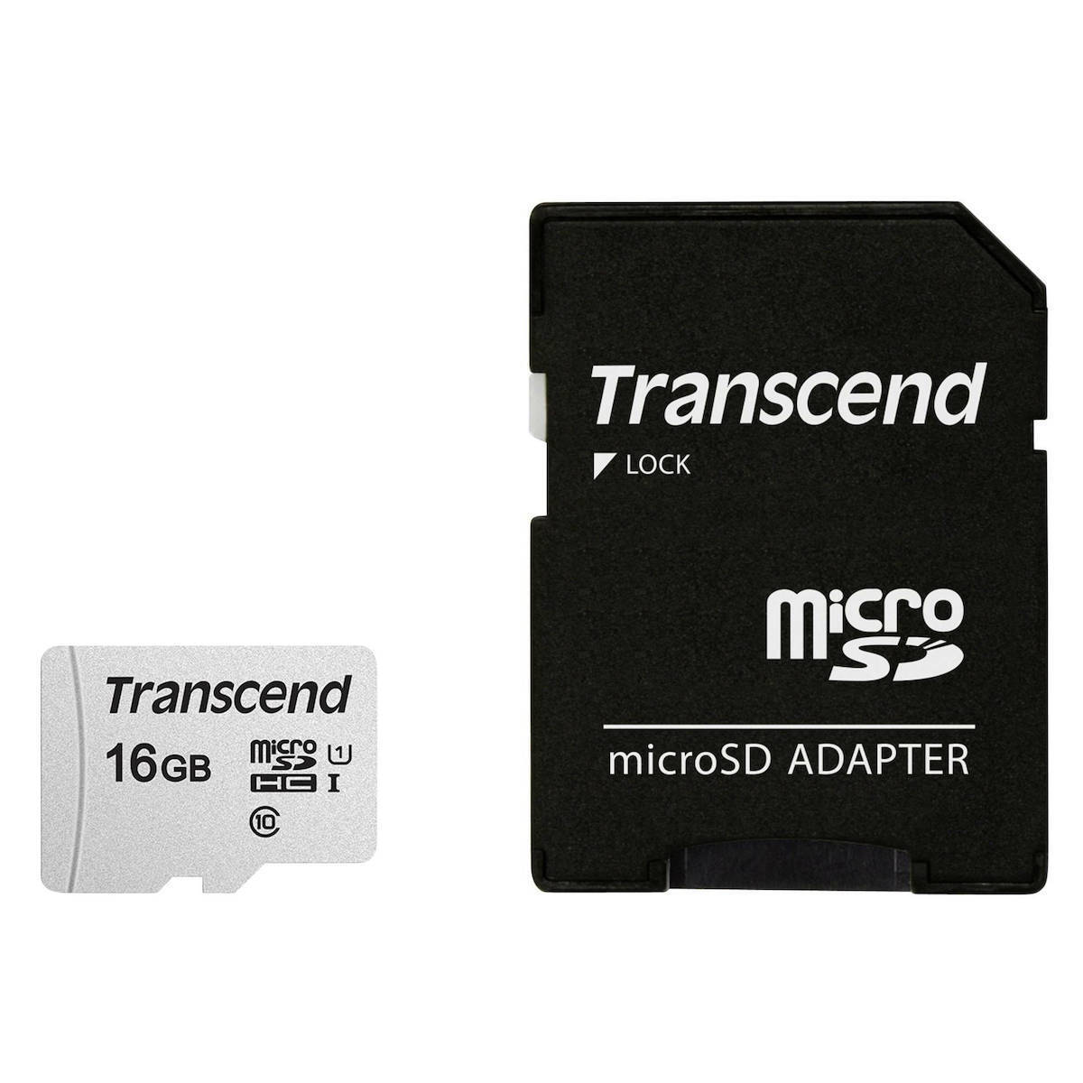 Transcend 300s microSDHC 16GB Class 10 U1 V30 A1 UHS-I