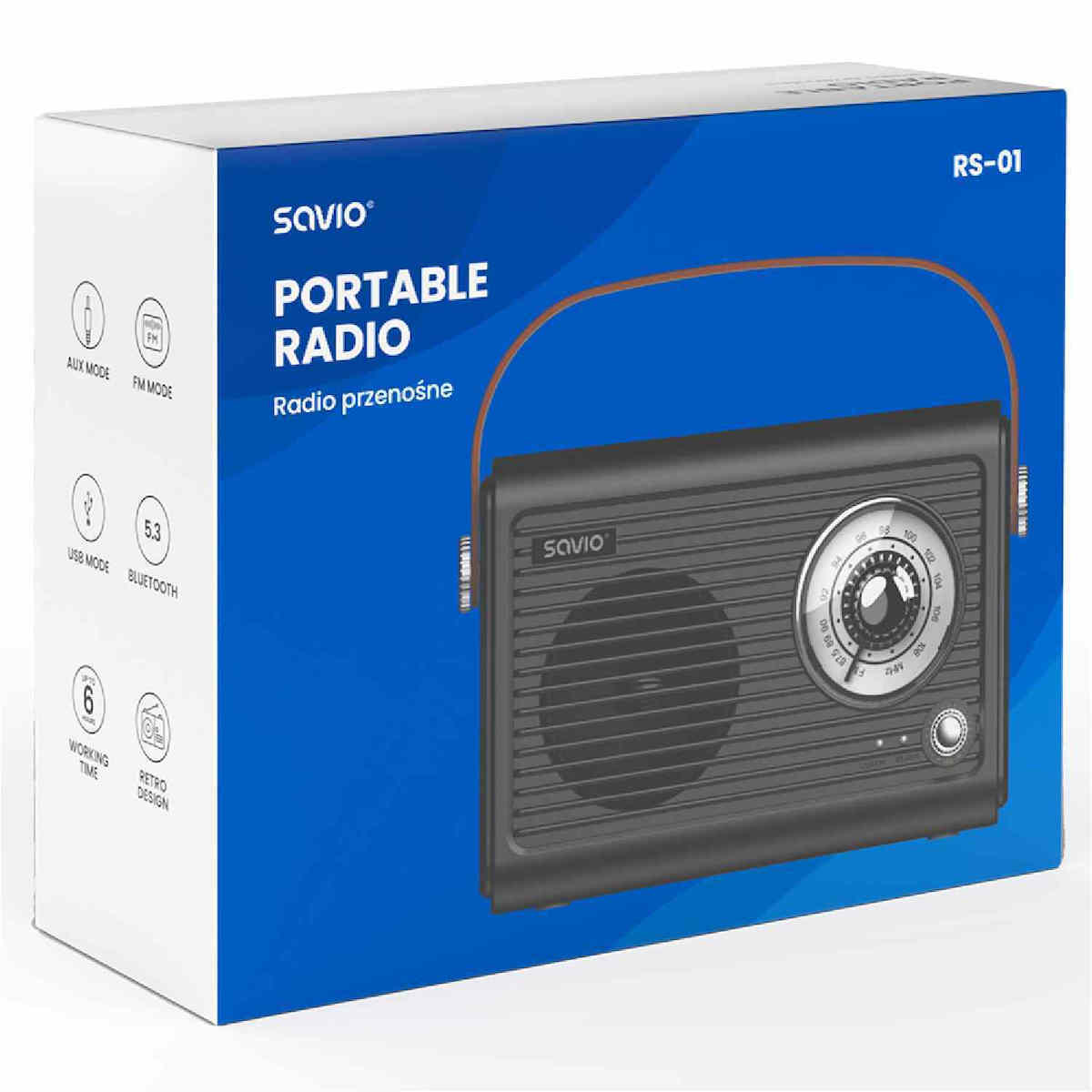 20250819124558_0b2d7837 Savio RS-01 Φορητό Ραδιόφωνο με Bluetooth και USB Μαύρο - Image 5
