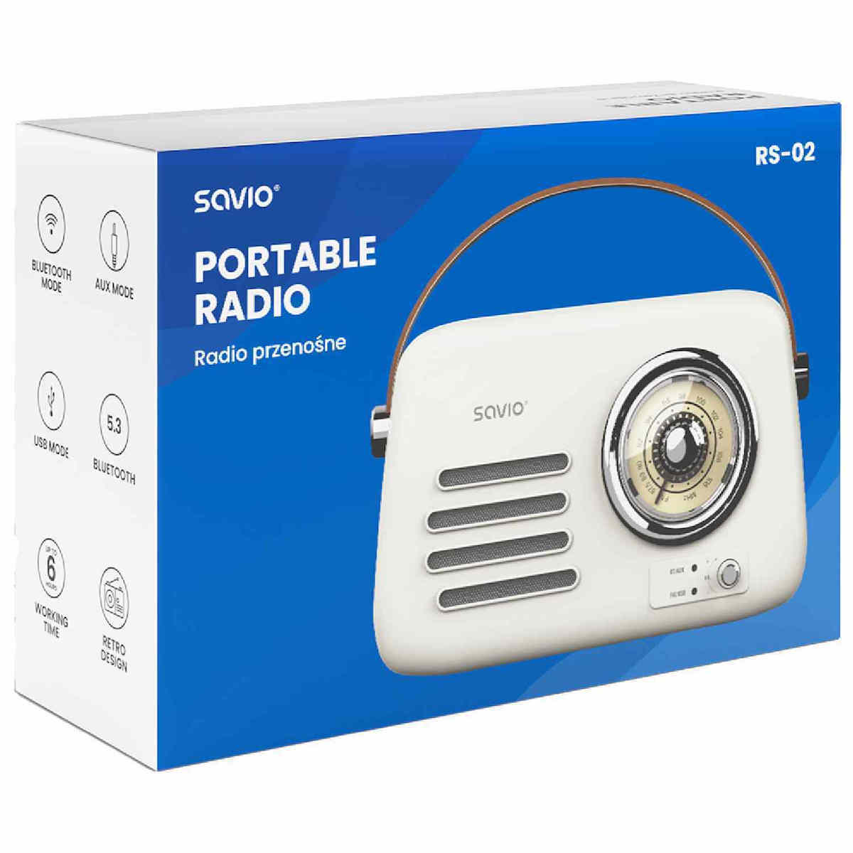 20250819124646_85632af5 Savio RS-02 Φορητό Ραδιόφωνο με Bluetooth Λευκό - Image 5