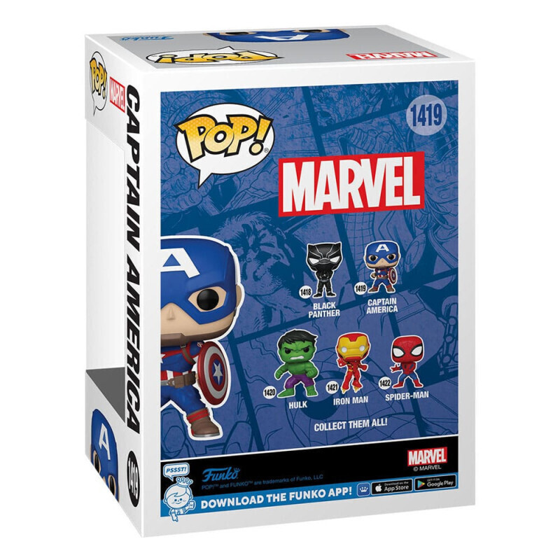 20250911020109_6735b468 Funko Pop! Marvel: Captain America Bobble-Head - Image 3