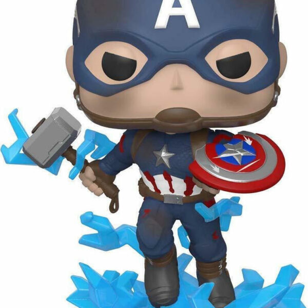 Funko Pop! Marvel: Captain America with Broken Shield & Mjolnir Bobble-Head