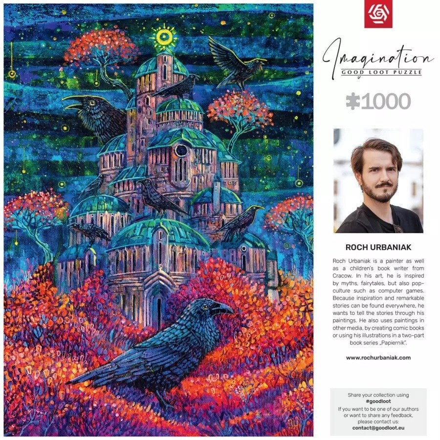 20250915111440_d310e2a3 Puzzle Good Loot Imagination Roch Urbaniak Raven Queen's Fortress 1000 Pc S - Image 3
