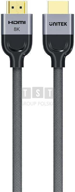 Unitek HDMI 2.1 Braided HDMI male - HDMI male 8m Μαύρο