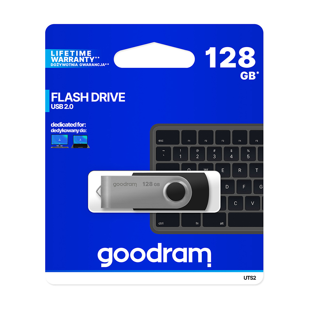 GoodRAM Pendrive 128GB USB 2.0 Stick Μαύρο