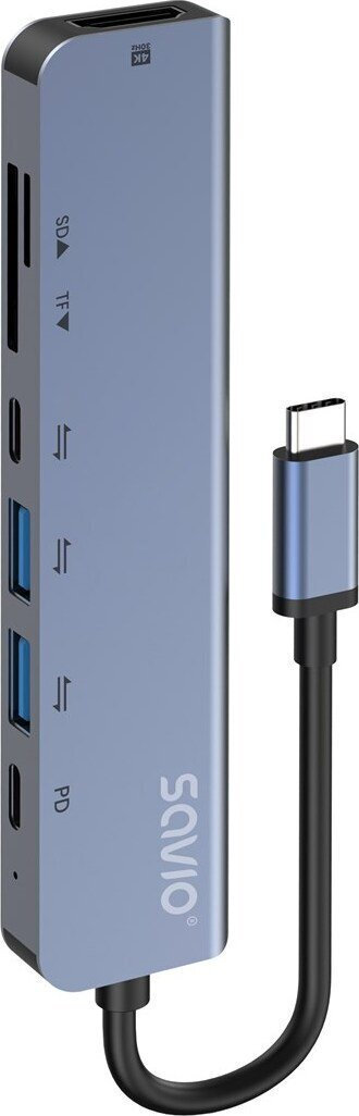 20250918110949_fd382234 Savio USB 3.1 Hub 7 Θυρών με σύνδεση USB-C & Θύρα Φόρτισης - Image 2