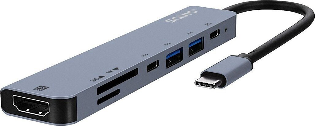 20250918110952_ff5ec1d3 Savio USB 3.1 Hub 7 Θυρών με σύνδεση USB-C & Θύρα Φόρτισης - Image 3